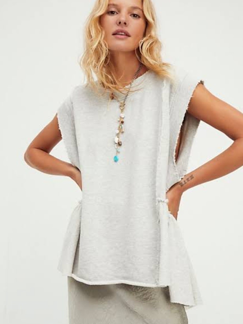 Free People We The Free Danny Pullover Sand Grey XL